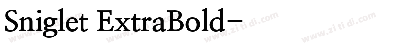 Sniglet ExtraBold字体转换